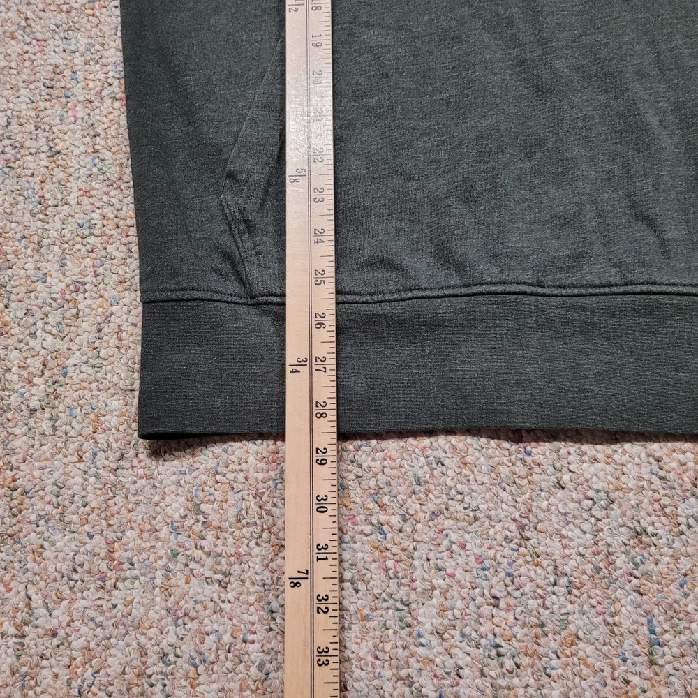Under Armour Hoodie Mens Small Grey Green Big Logo Pullover Sweatshirt Outdoors - Picture 6 of 11